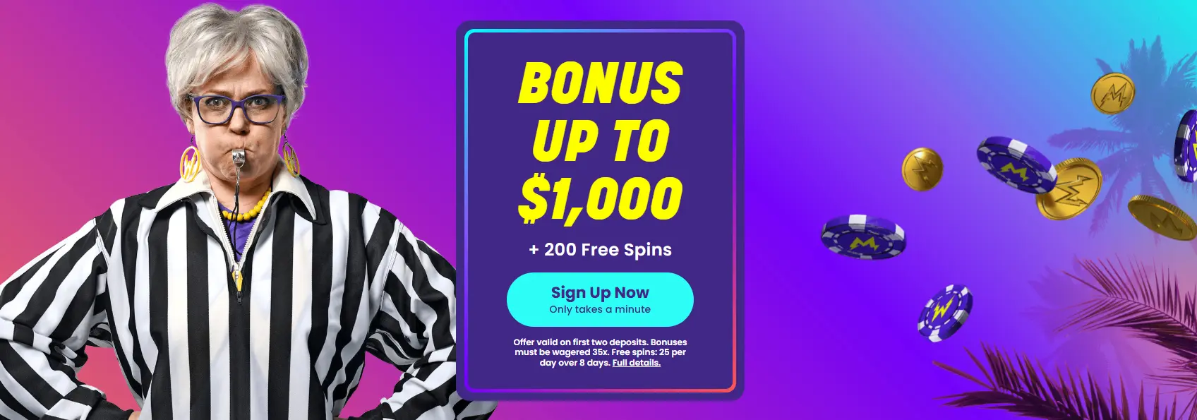 Bonus up to $1,000 + 200 Free Spins WILDZ CASINO